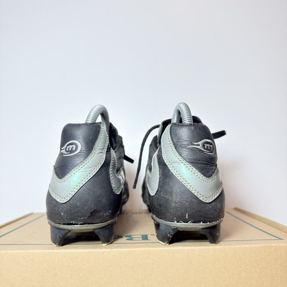 Vintage Mens 9.5 Nike Air Zoom ZM Total 90 Soccer Cleats Black Silver Leather - Picture 4 of 13